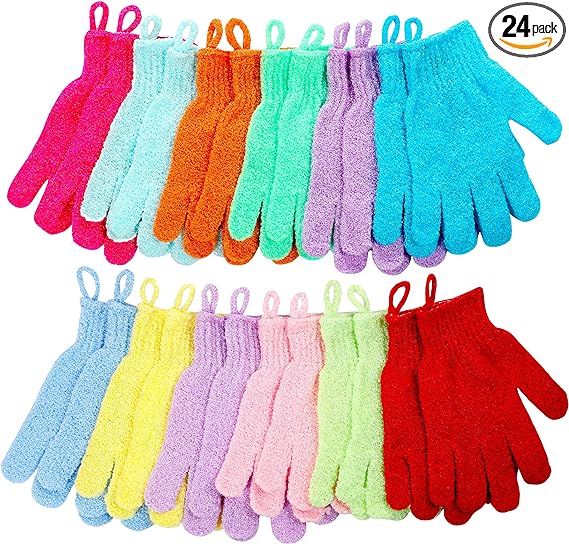 24 Pcs Exfoliating Bath Gloves