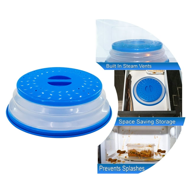 Microwave Anti Splatter Guard Cover Blue