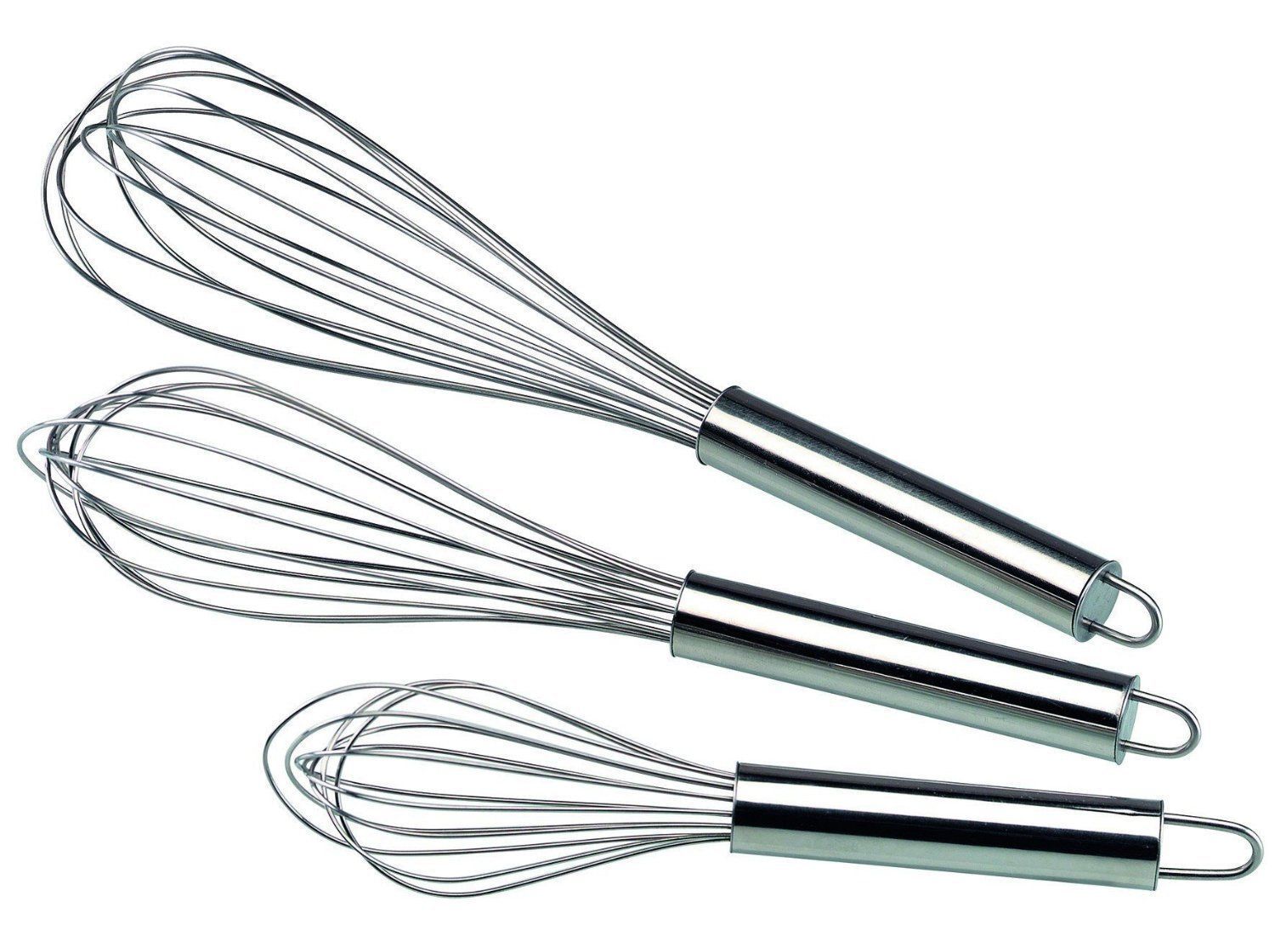 Set of 3 Stainless Steel Balloon Wire Whisk Set