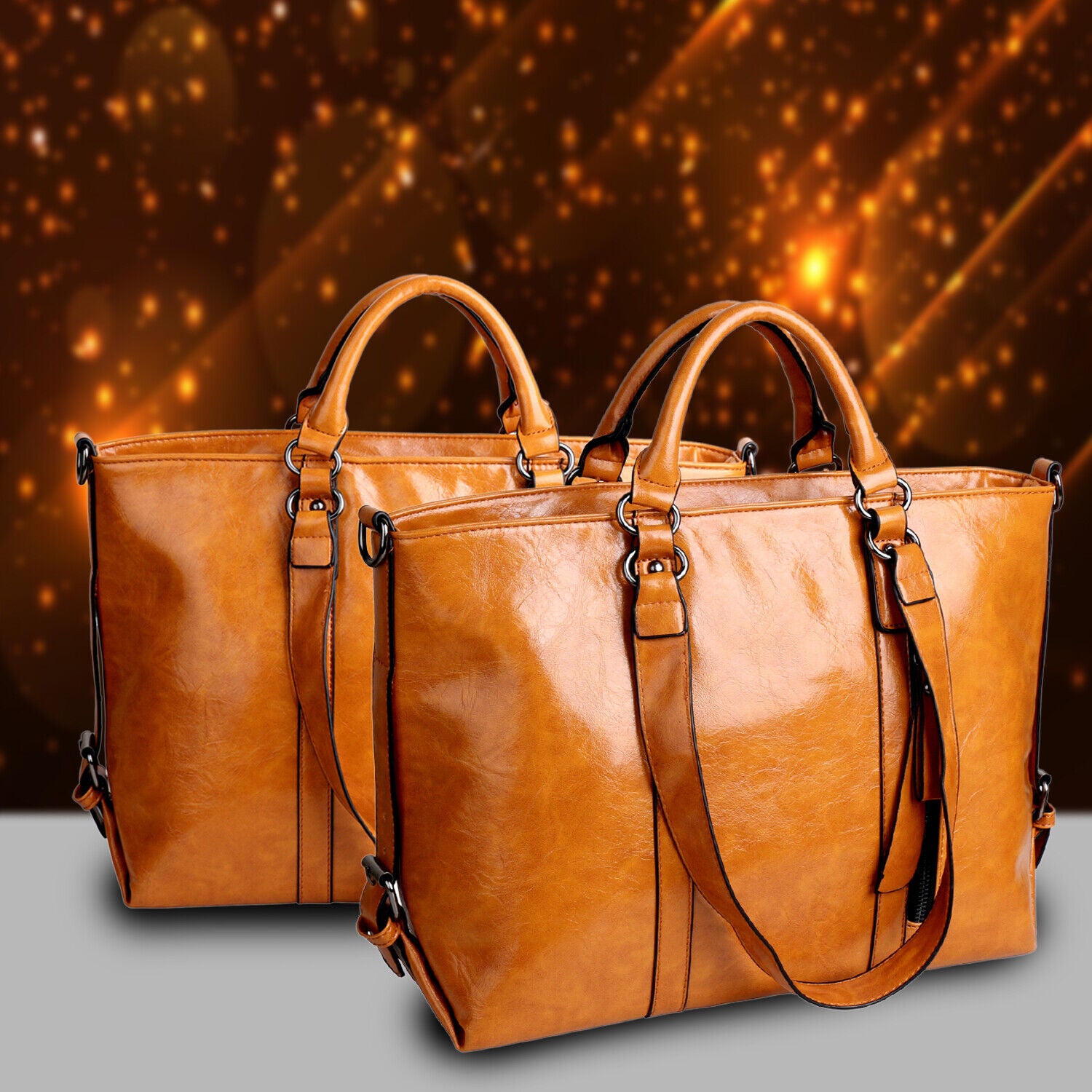 Large PU Leather Tote Bag