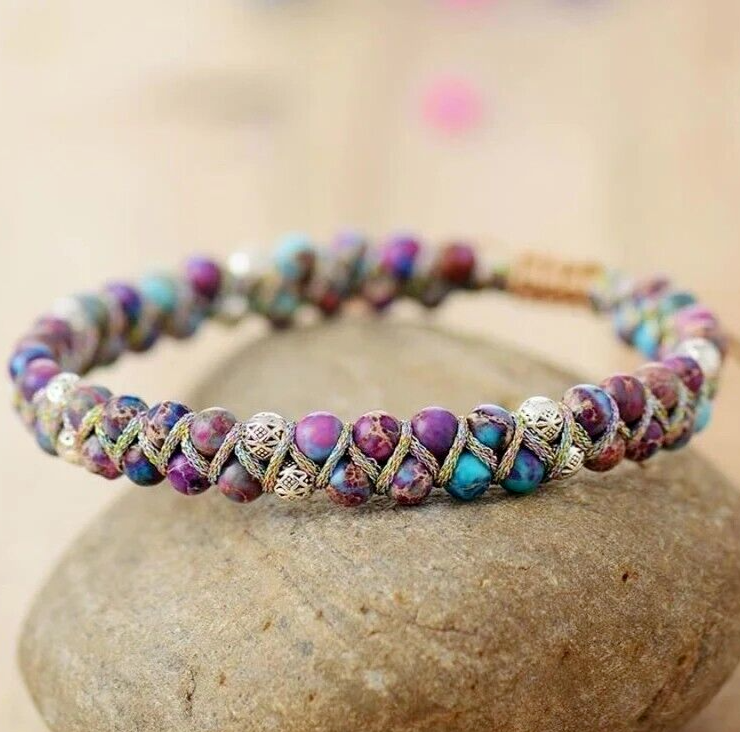 Natural Sea Sediment Beads Bracelet