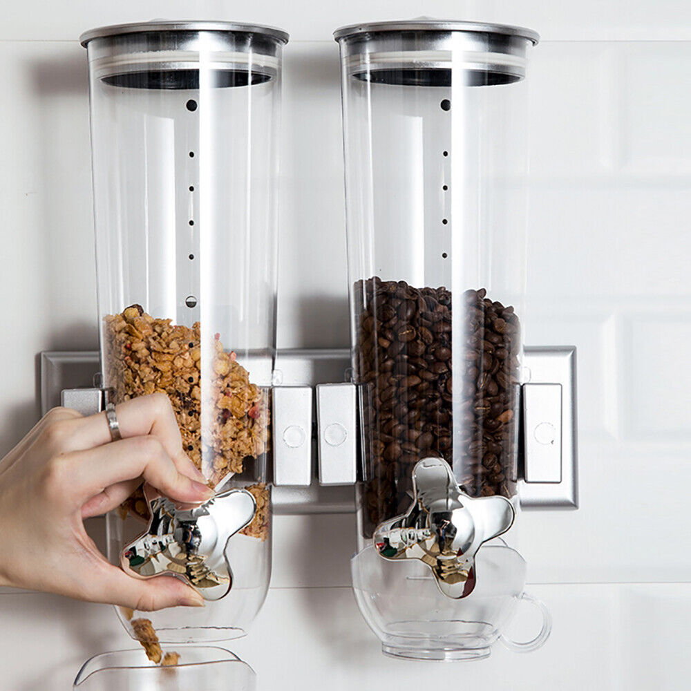 2 Pack 3L Wall Mounted Cereal Dispenser