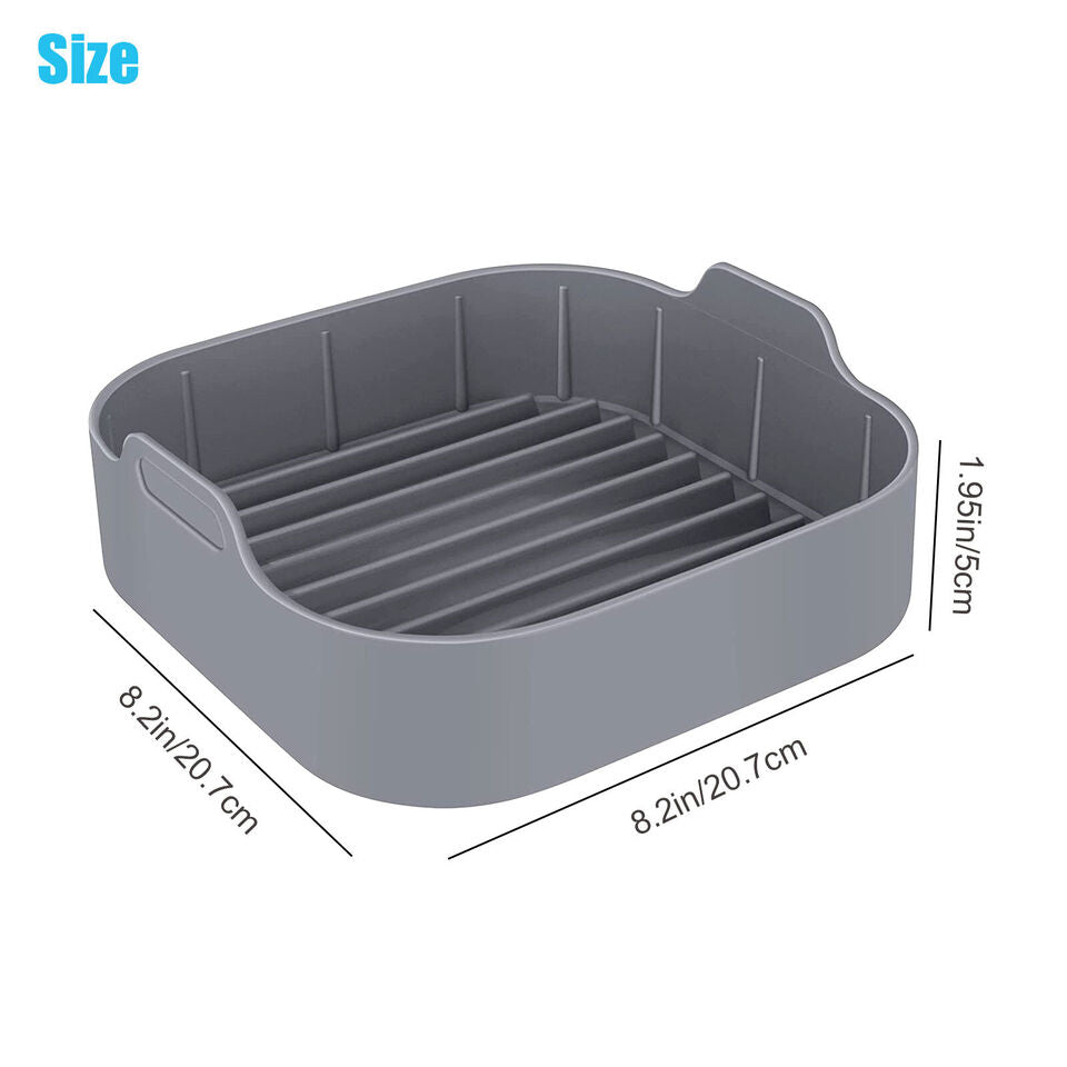 8 Inch Air Fryer Square Silicone Pot Liners