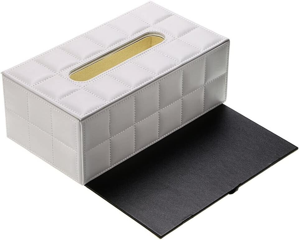 Rectangular Leather Tissue Box Holder