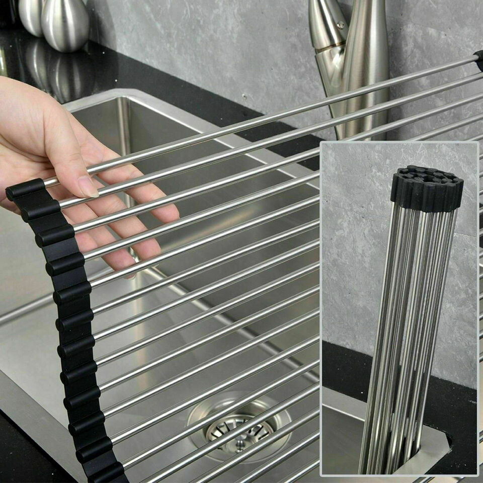 2 Pack Kitchen Stainless Steel Sink Drain Rack