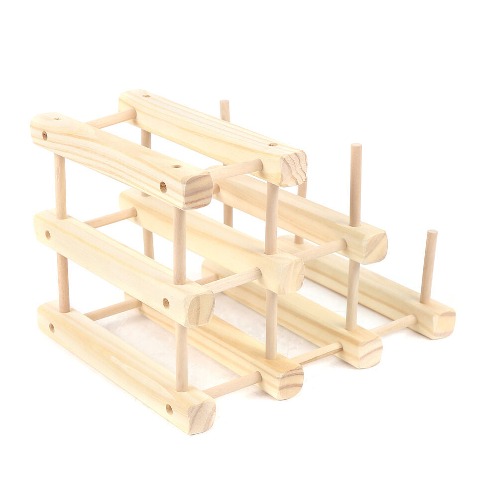 Modular Expandable Wooden Wine Rack