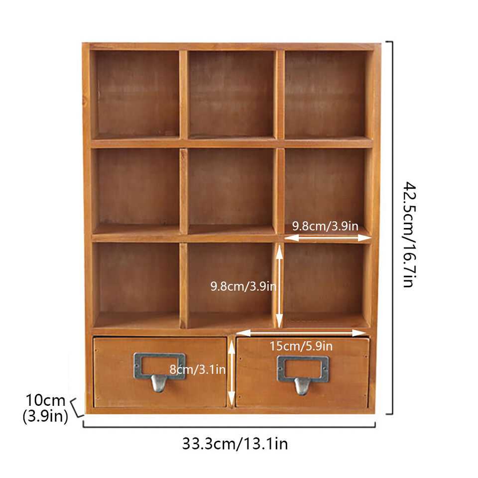 Wooden Display Cabinet Cube Storage Shelf Storage