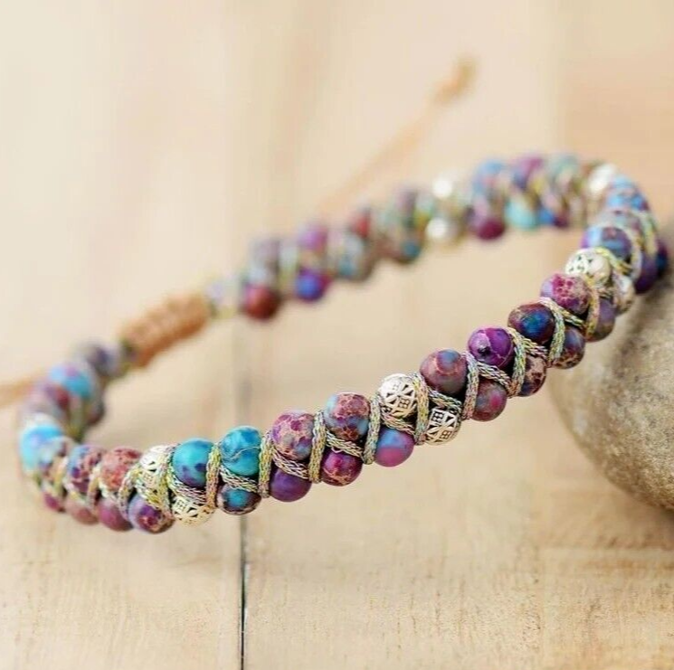 Natural Sea Sediment Beads Bracelet