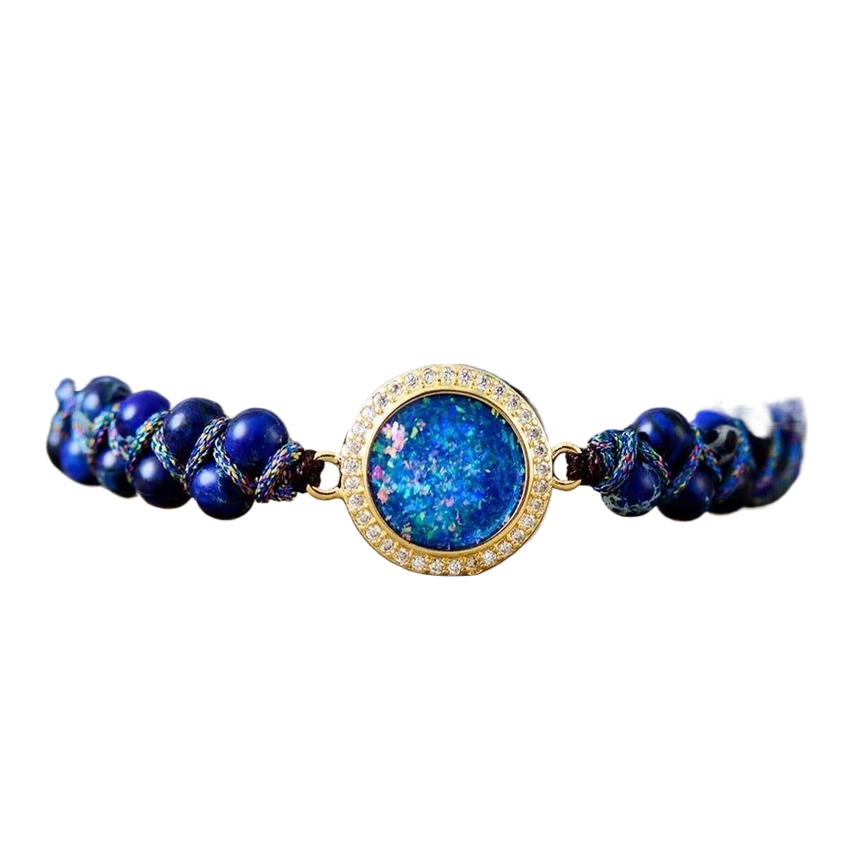 Lapis Lazuli Opal Bead Healing Bracelet