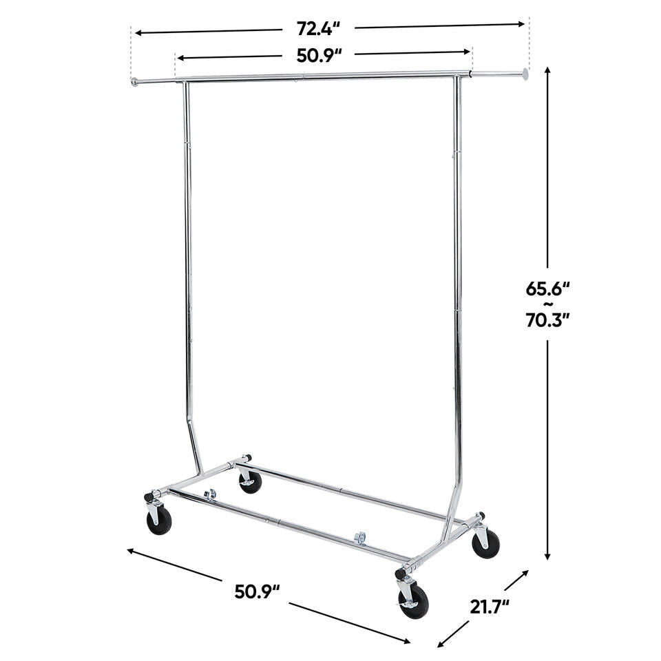 Rolling Clothes Garment Rack