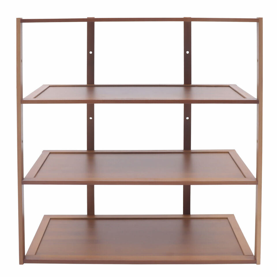 4 Tier Bamboo Wooden Shoe Rack in Brown