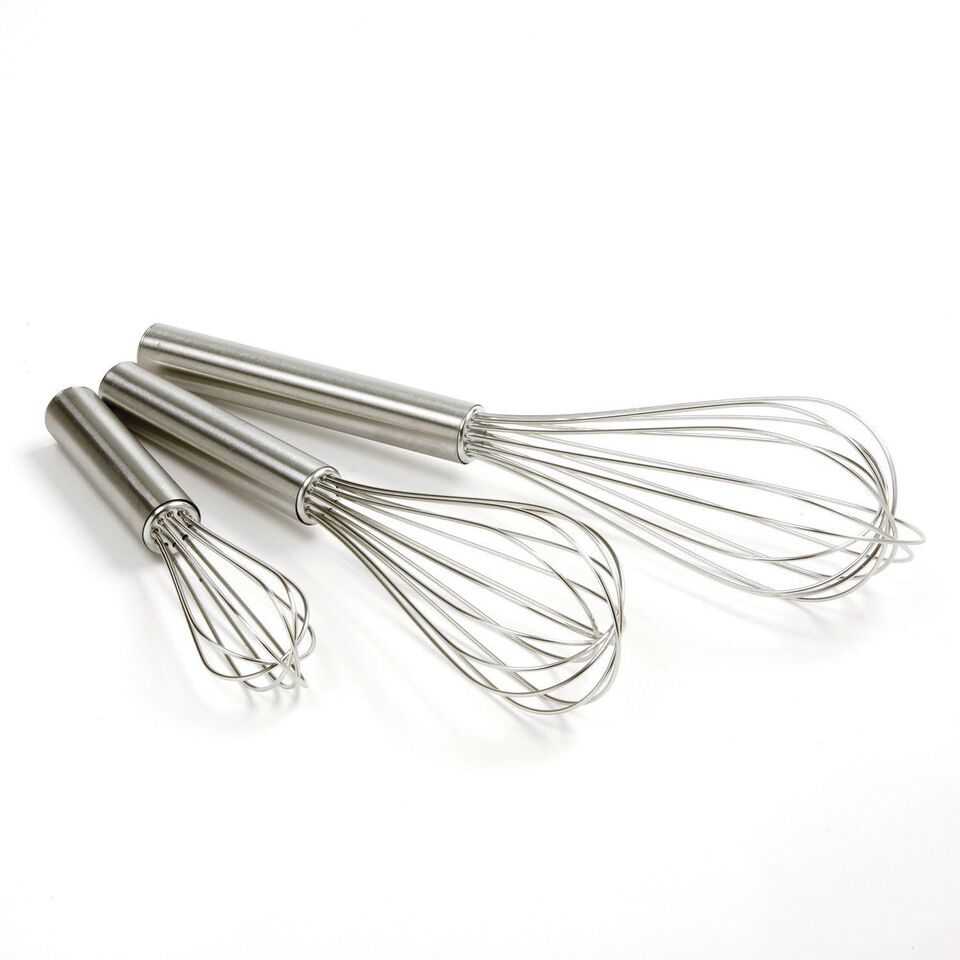 Set of 3 Stainless Steel Balloon Wire Whisk Set