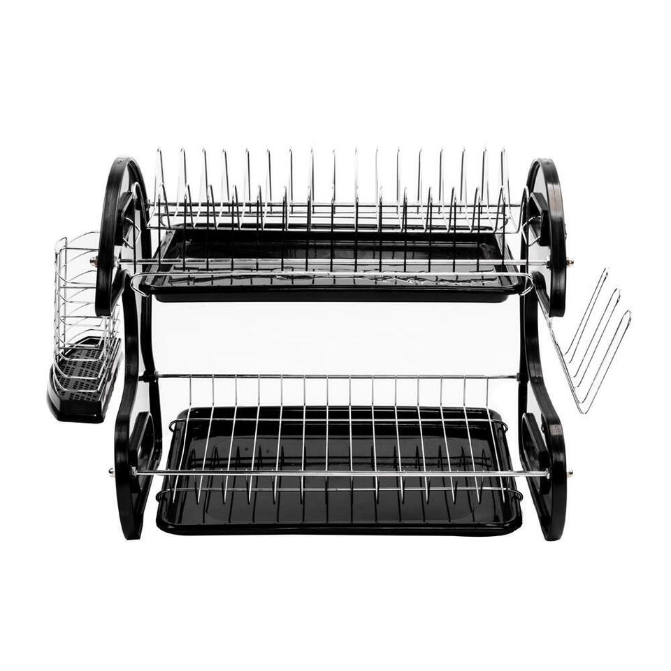 2-Tier Dish Drying Rack Stainless Steel