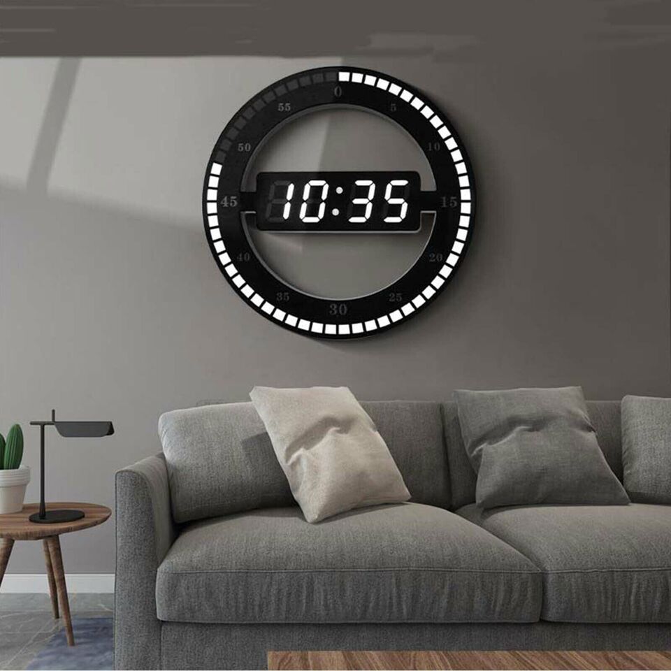 12" Simple Design Electronic Light-sensing Clock