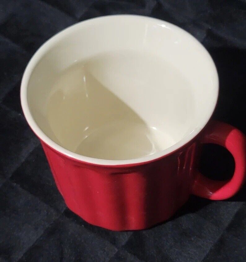 Set of 2 Red Ceramic Mug with Handles