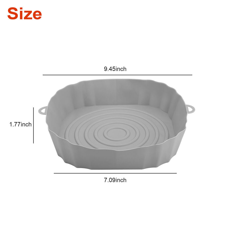 2Pcs Air Fryer Silicone Pot Baskets Liners