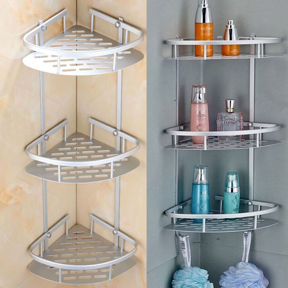 3 Tier Corner Shower Caddy Bath Triangular Rack