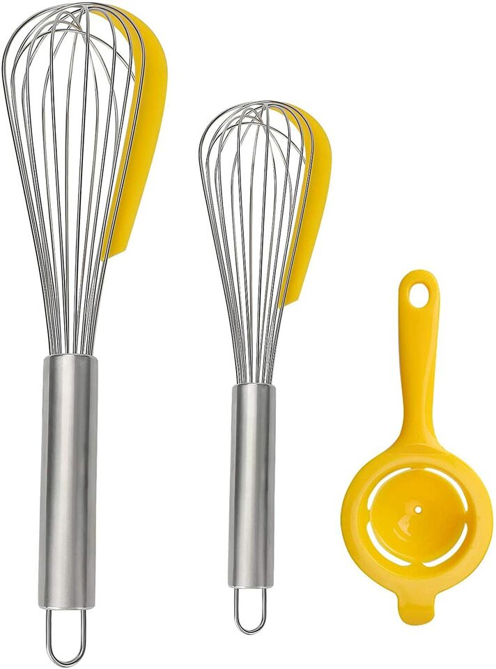 2 in 1 Stainless Steel Kitchen Whisk Set