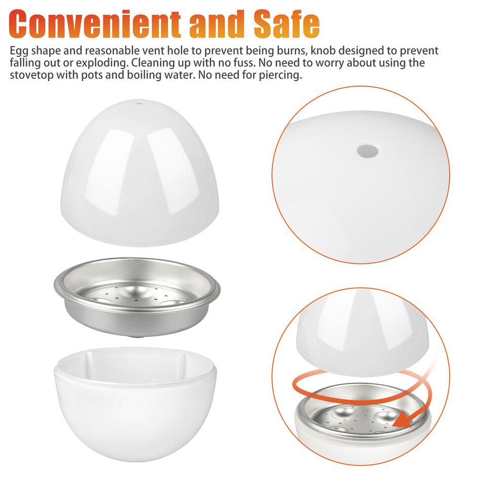 Safe &Harmless Microwave Egg Boiler Cooker