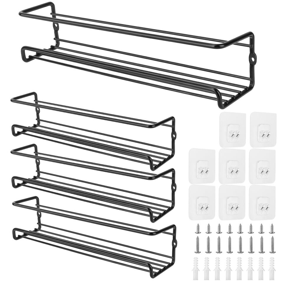 4Pcs Wall Mount Spice Racks