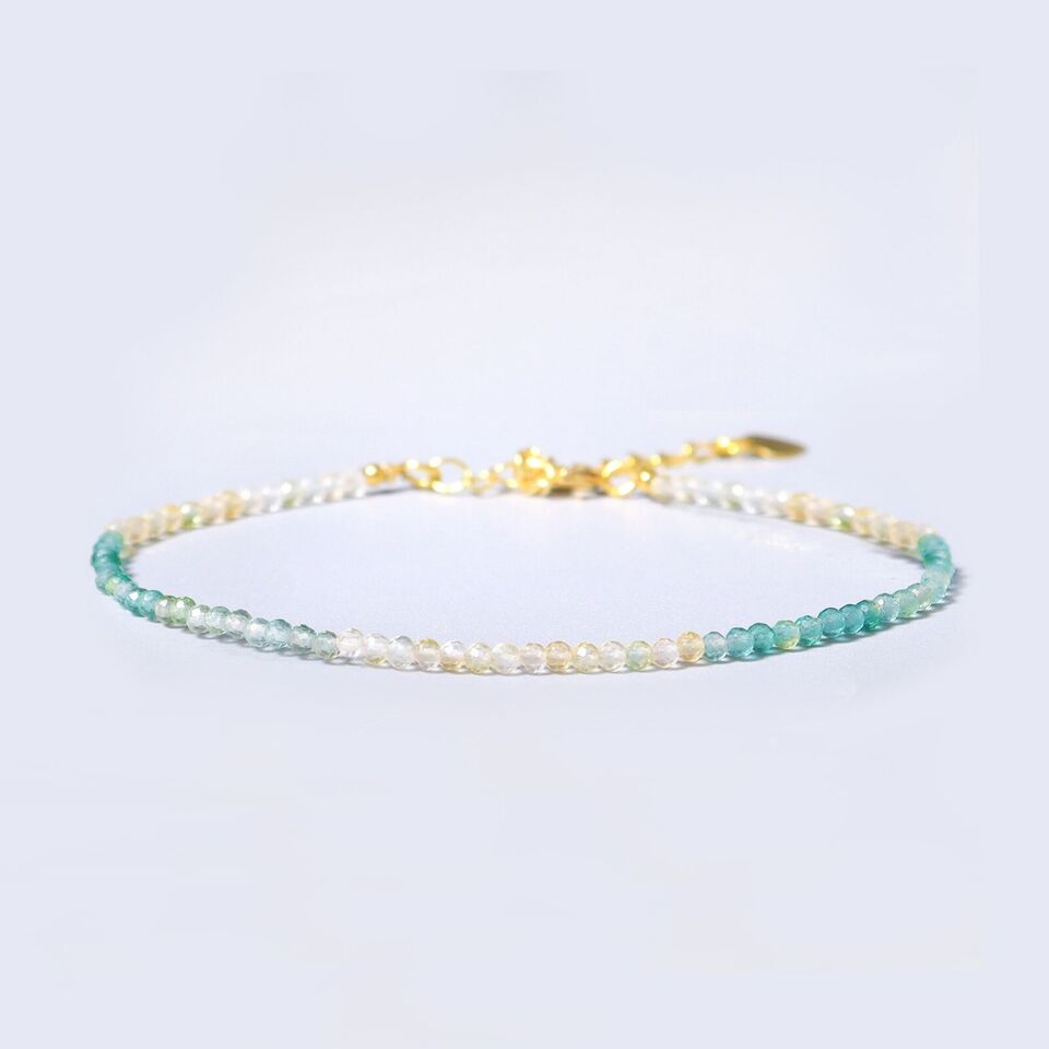 2mm Tiny Beads Healing Balance Dainty Women Crystal Bracelet