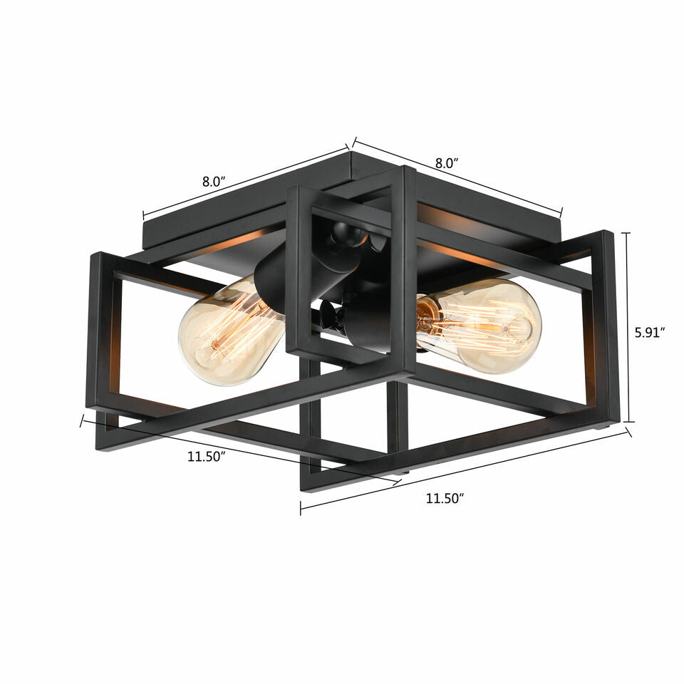 Farmhouse Meta Flush Mount Ceiling Light