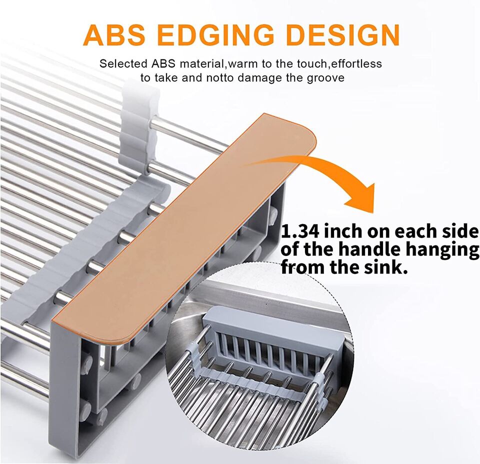 Adjustable Stainless Steel Kitchen Dish Drying Sink Rack