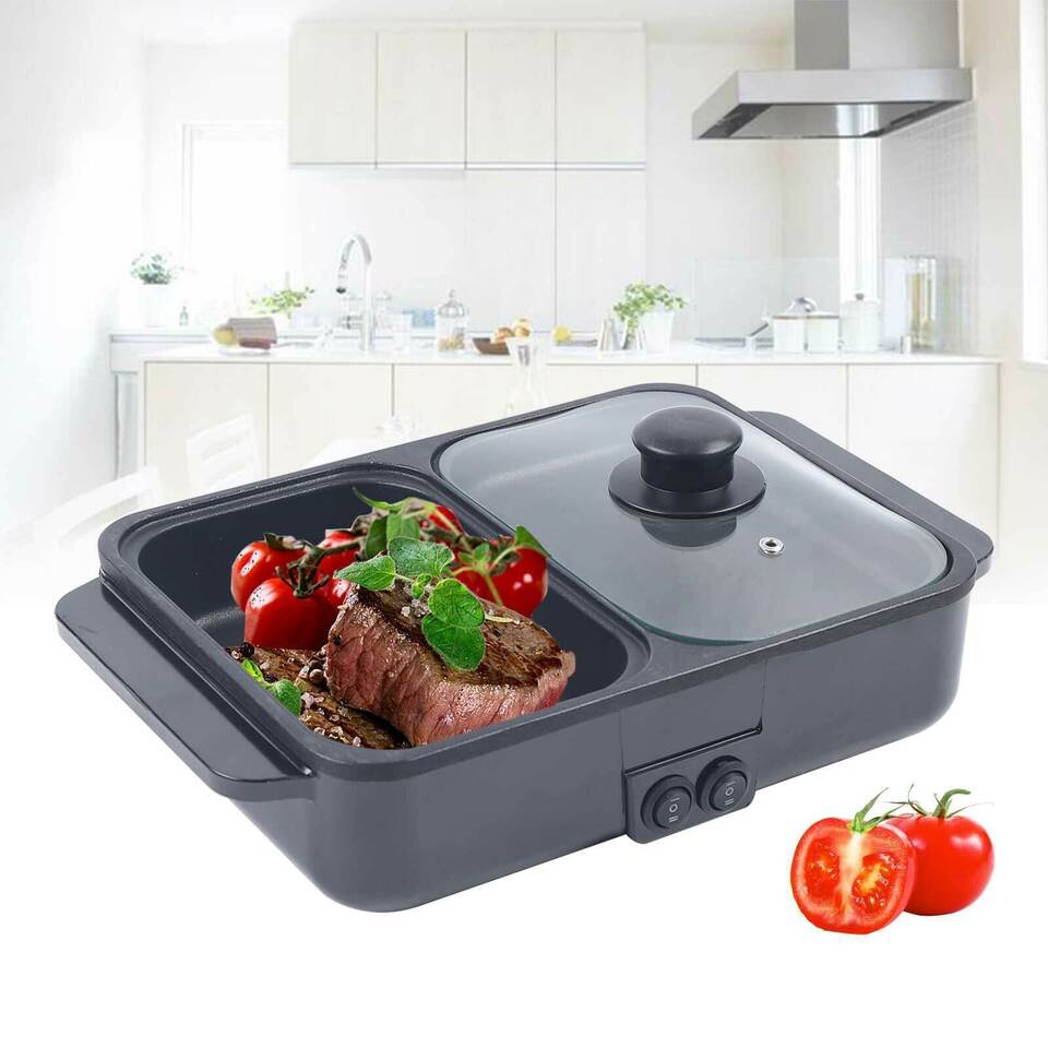 Mini 2-IN-1 1200W Electric Hot Pot