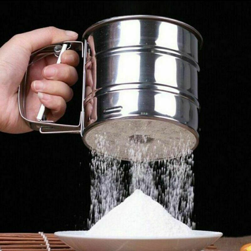 Stainless Steel Mesh Flour Icing Sugar Sifter Sieve Strainer