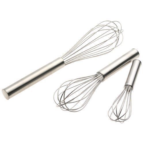 Set of 3 Stainless Steel Balloon Wire Whisk Set