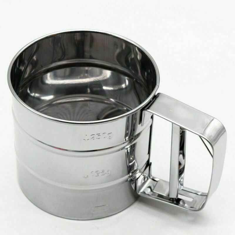 Stainless Steel Mesh Flour Icing Sugar Sifter Sieve Strainer