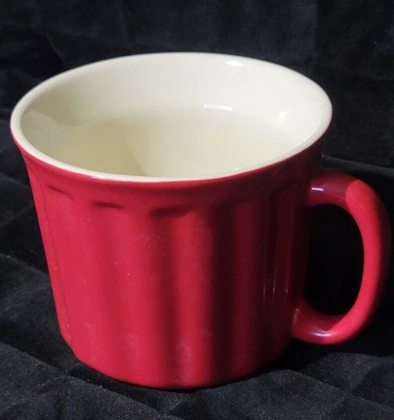 Set of 2 Red Ceramic Mug with Handles