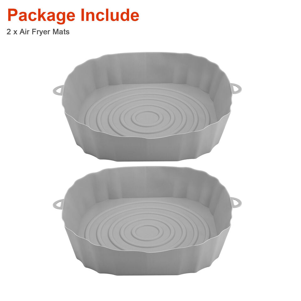 2Pcs Air Fryer Silicone Pot Baskets Liners