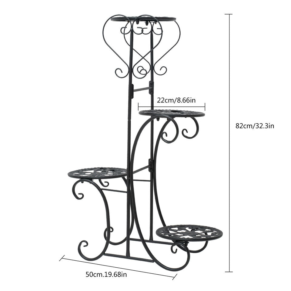 4 Tier Metal Flower Pot Plant Stand