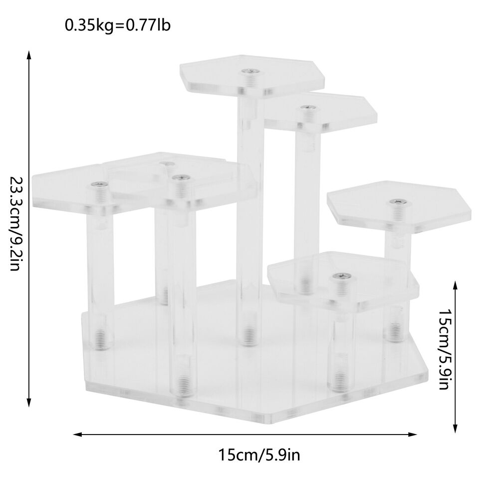 7 Tier Clear Acrylic Display Riser Cupcake Stand