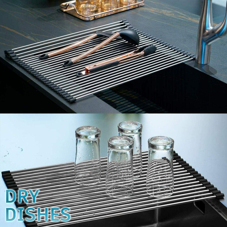 2 Pack Kitchen Stainless Steel Sink Drain Rack
