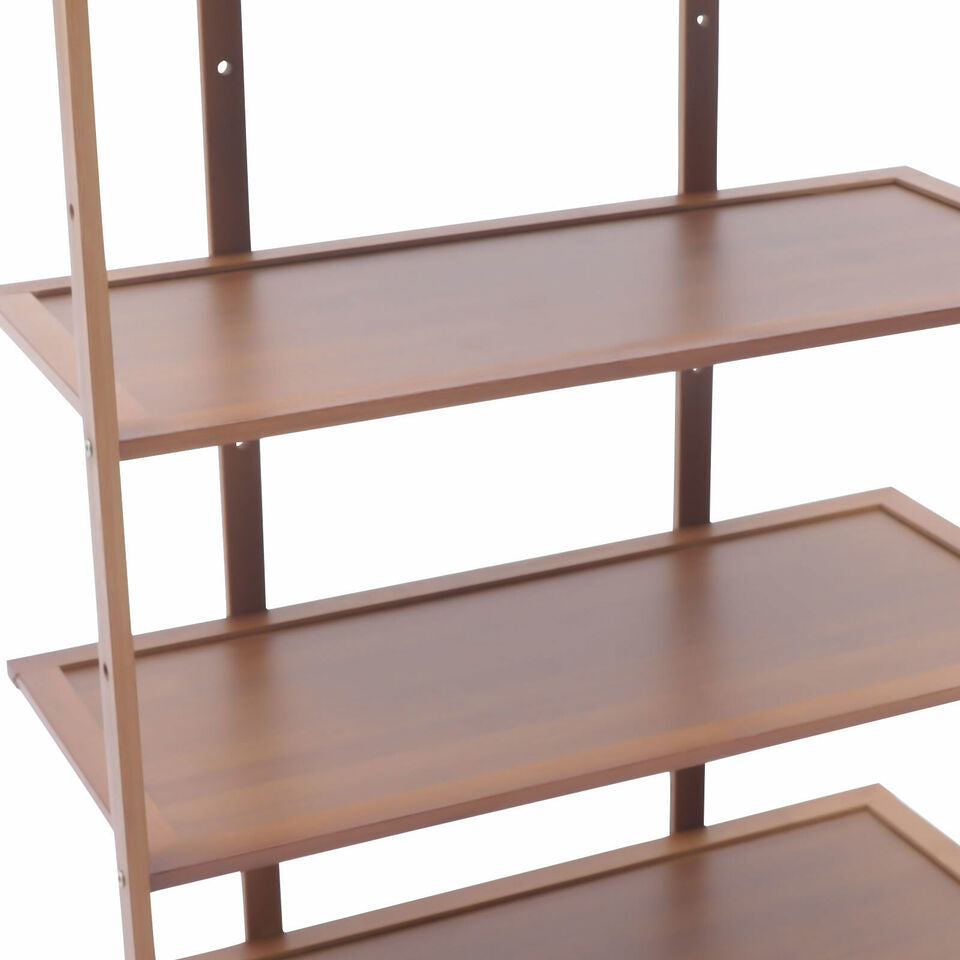 4 Tier Bamboo Wooden Shoe Rack in Brown