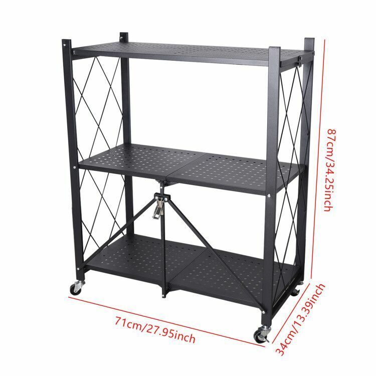 3 Tiers Home Foldable Storage Shelves