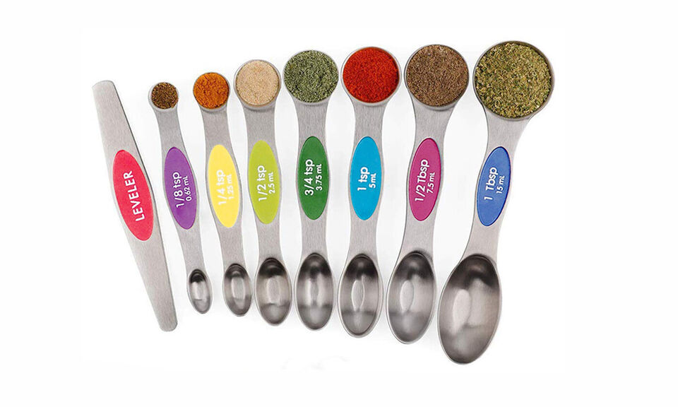 Magnetic Dual Sided Measuring Spoons with Leveler