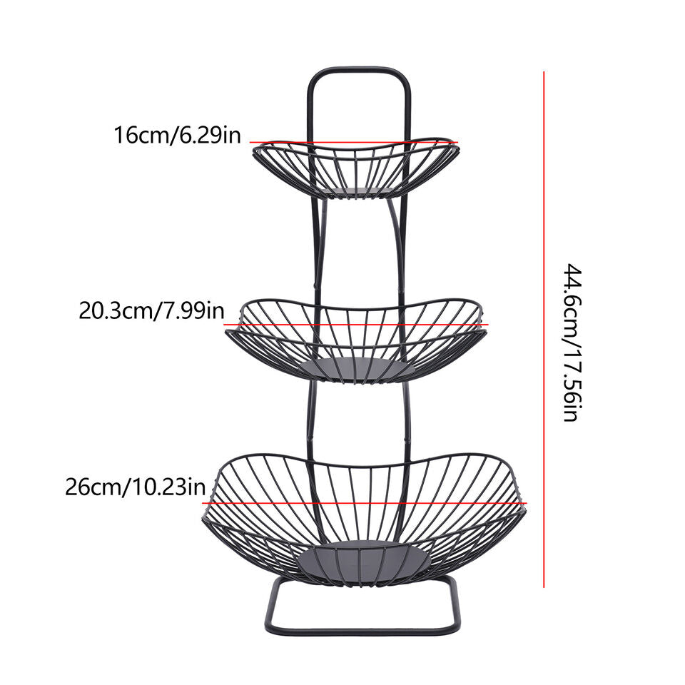 3 Tier Fruit Basket Holder Rack