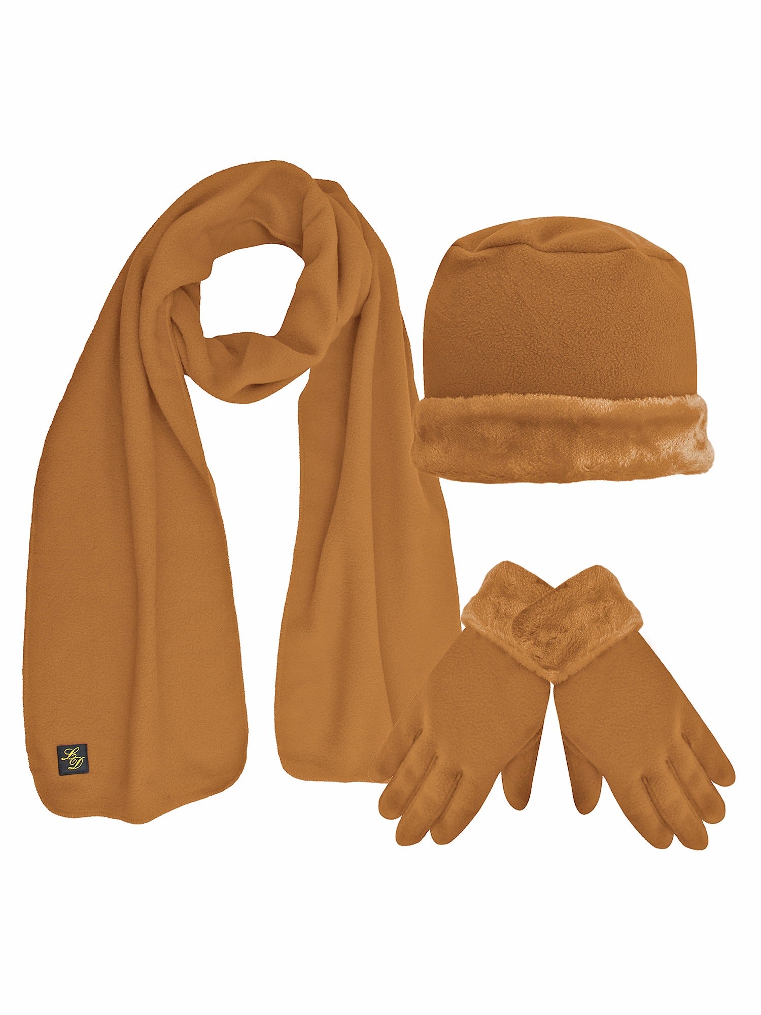 Fleece Hat Scarf & Glove Set Polyster