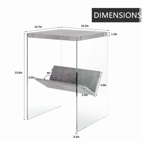 Home Modern Glass Side Table