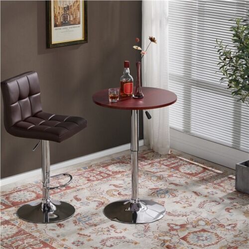 Height Adjustable Pub Round Table For Home