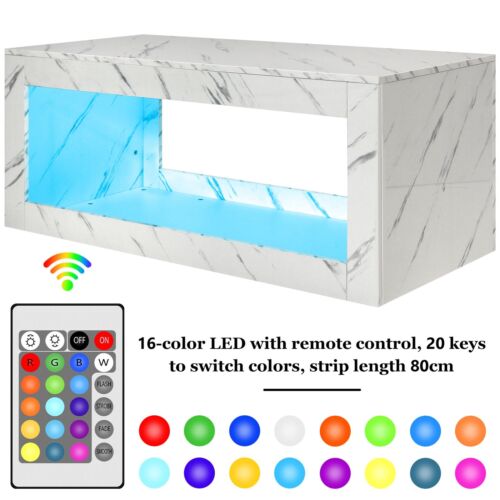 Modern Living Room High Gloss LED Table