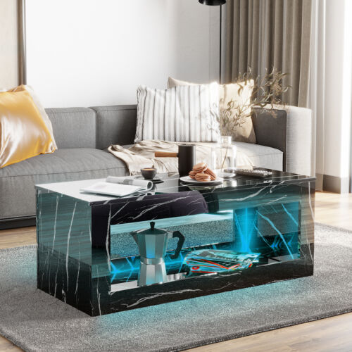 Modern Living Room High Gloss LED Table