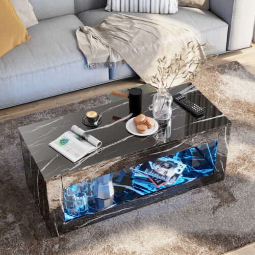 Modern Living Room High Gloss LED Table