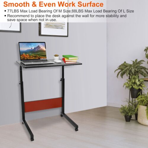 Laptop Desk Rolling Height Adjustable Portable Table