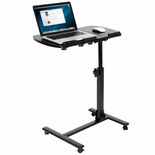 Adjustable Rolling Height Angle Laptop Table Stand