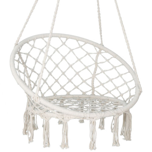 Indoor Outdoor Cotton Hanging Rope Hammock Chair