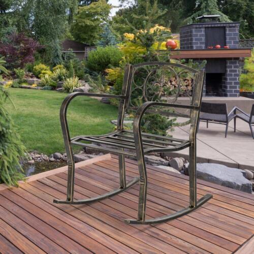 Indoor&Outdoor Metal Double Rocking Chair